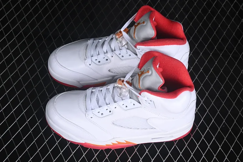 All categories Air Jordan Jordan series basketball shoes Air Jordan 5 Air Jordan 5 Retro "Sunset" AJ5 Joe 5 white orange red IV5678-102